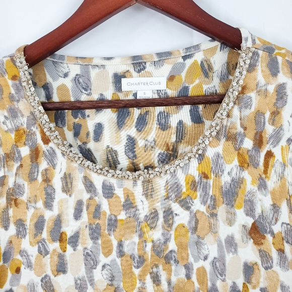 Charter Club Long Sleeve Tee Shirt Top Size Small - Picture 7 of 9